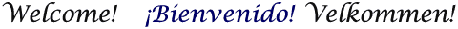 Welcome  image in 3 languages